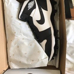 Nike Air Jordan 1 Mid TD Panda Football Cleats FJ6805-100 Men’s Size 10