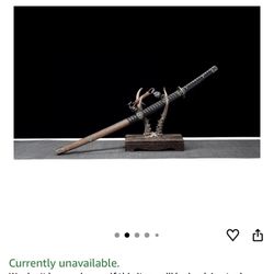 Special Damascus folded steel clay tempered katana 