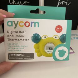 Aycorn digital bath and room thermometer. 
