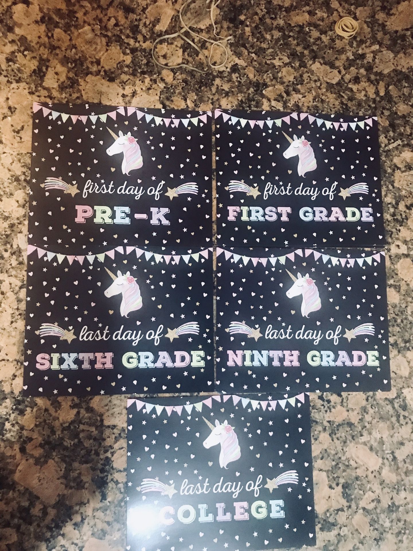 First/ last day of school unicorn photo prop