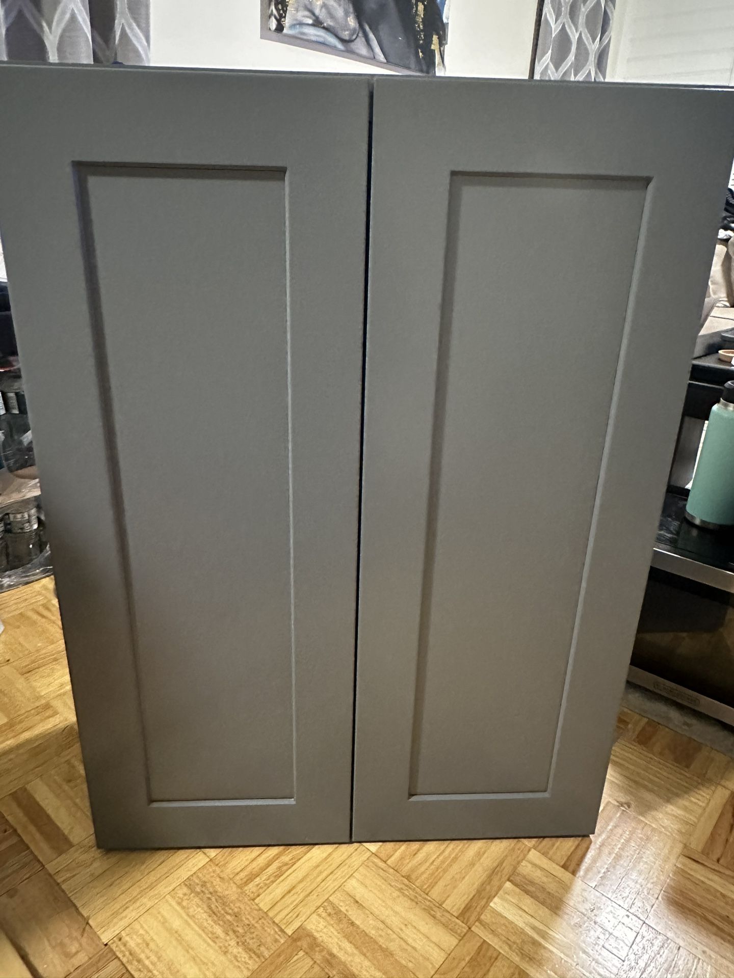 Kitchen Wall Cabinet ( Color Platinum Shaker, Gray)