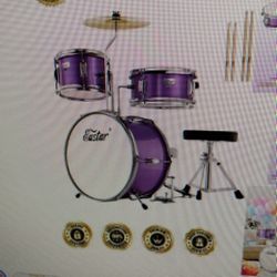 Eastar Eb0304 Drum Set For Kids Age 6 +, Purple, New!