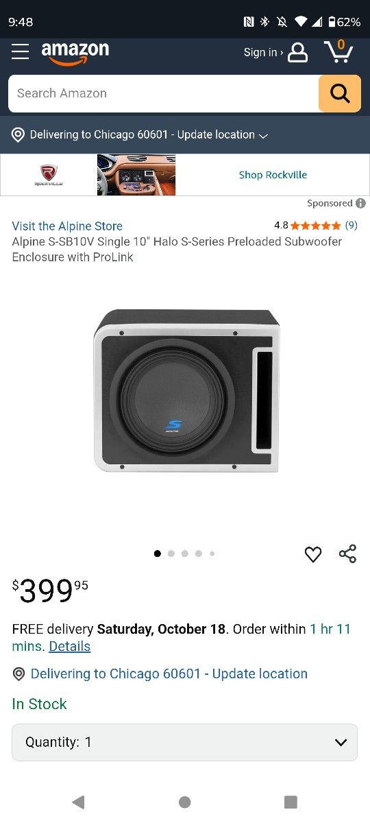 Alpine Type S 10 Inch Sub And Amp