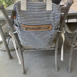 Women Laptop Backpack  Blue And White In Good Condición 