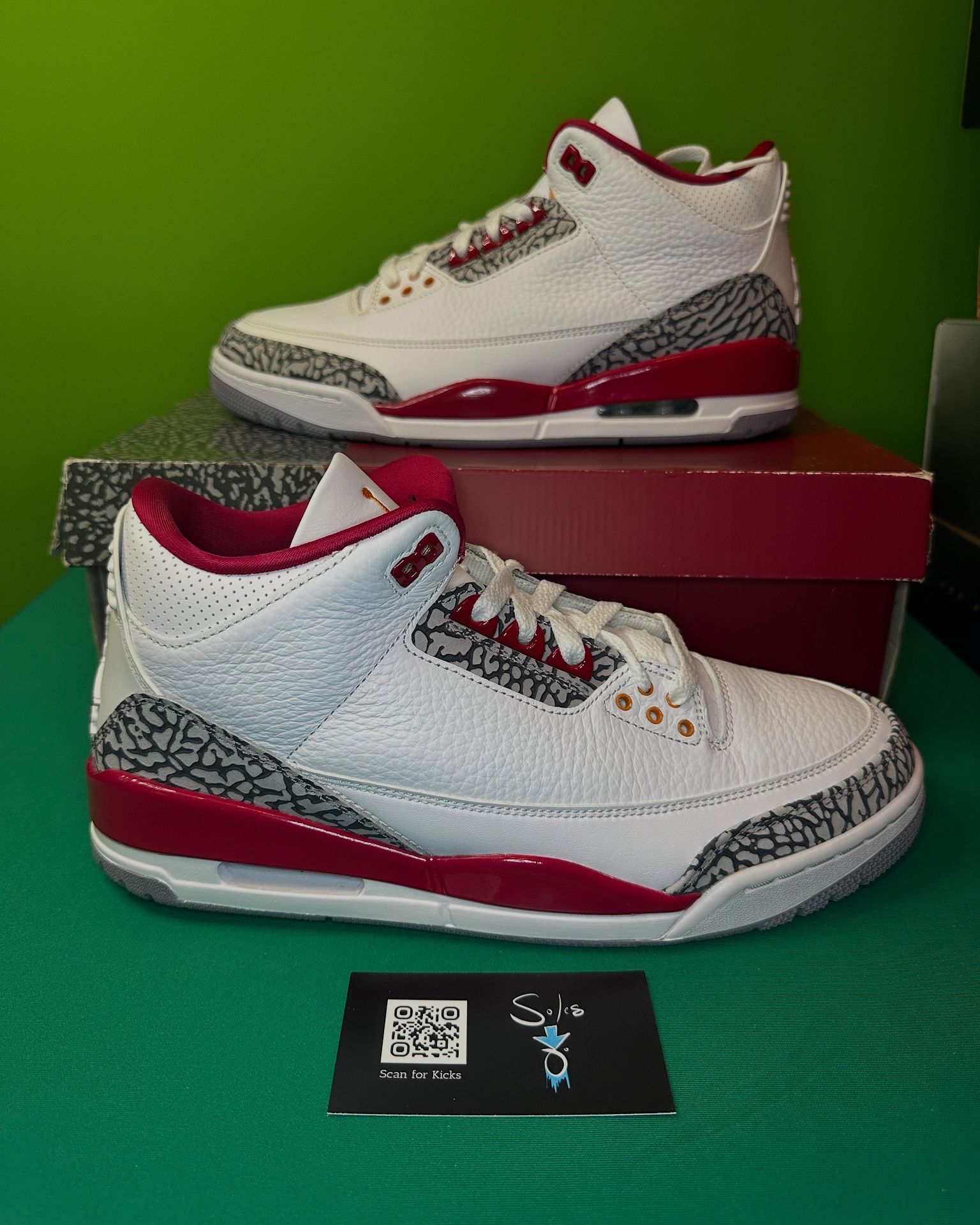 Air Jordan 3 Retro “Cardinal” NEW Size 10 OG ALL CT8532-126