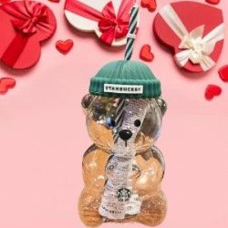 Viral Bearista Cup – 20 oz Glass Bear Tumbler 🧸💚