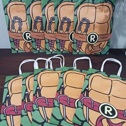 Ninja Turtles Paper Party Bags, Set Of 10