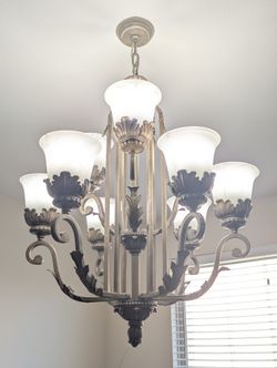 Antique brass chandelier