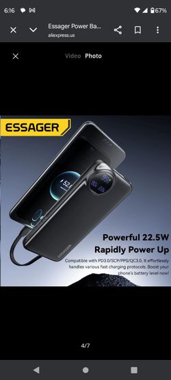 ESSAGER 22.5 WATT FAST CHARGING POWER BANK