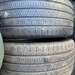 (2) 275/45R22 PAIR OF USED TIRES CONTINENTAL 60% LIFE !!