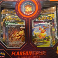 Pokemon Vaporeon, Flareon, and Jolteon Vmax Premium Collection Boxes