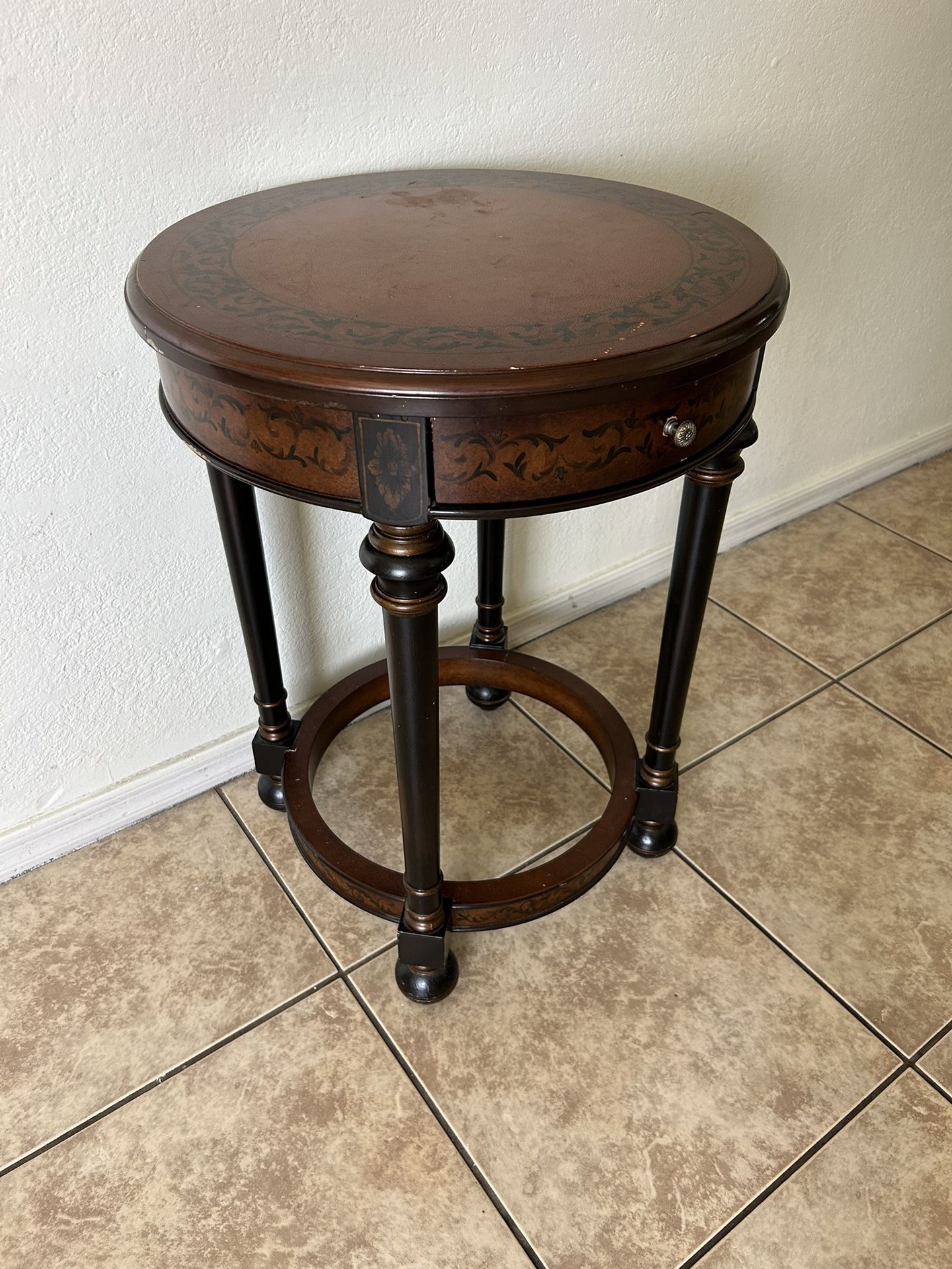 End side table 27 inches tall 19 inches wide
