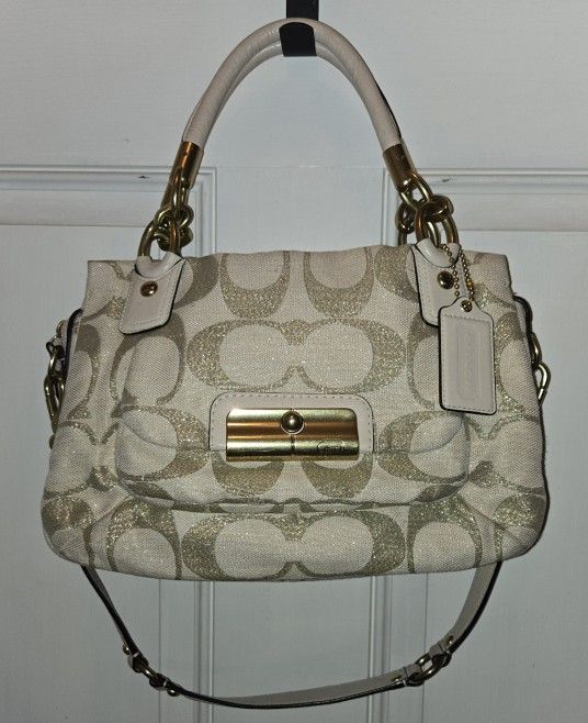 COACH KRISTIN SIGNATURE LUREX HOBO