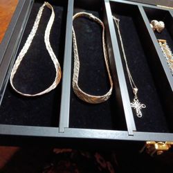 925 Silver Necklaces Made In Italy, Silver Chain Cross, Fine Vintage Earrings, Gold Bracelets