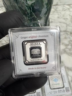 Geiger Edelmetalle 10 gram silver bar ($80 each)