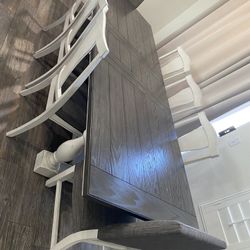 Dining table and chairs