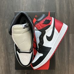 Nike Air Jordan 1 Retro High Satin Black Toe (Women's) Size 11 