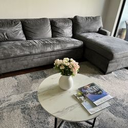 sofa bed and table