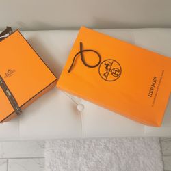 Empty Designer (Hermes) Box and Bag