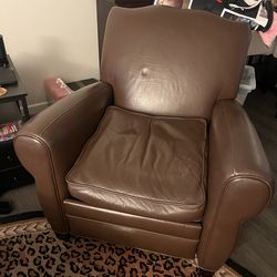 Brown Leather Recliner-Arizona Leather