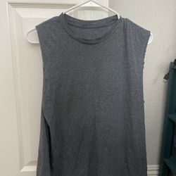 Gray Sleeveless Mens Top