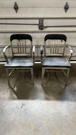 Vintage aluminum office chairs