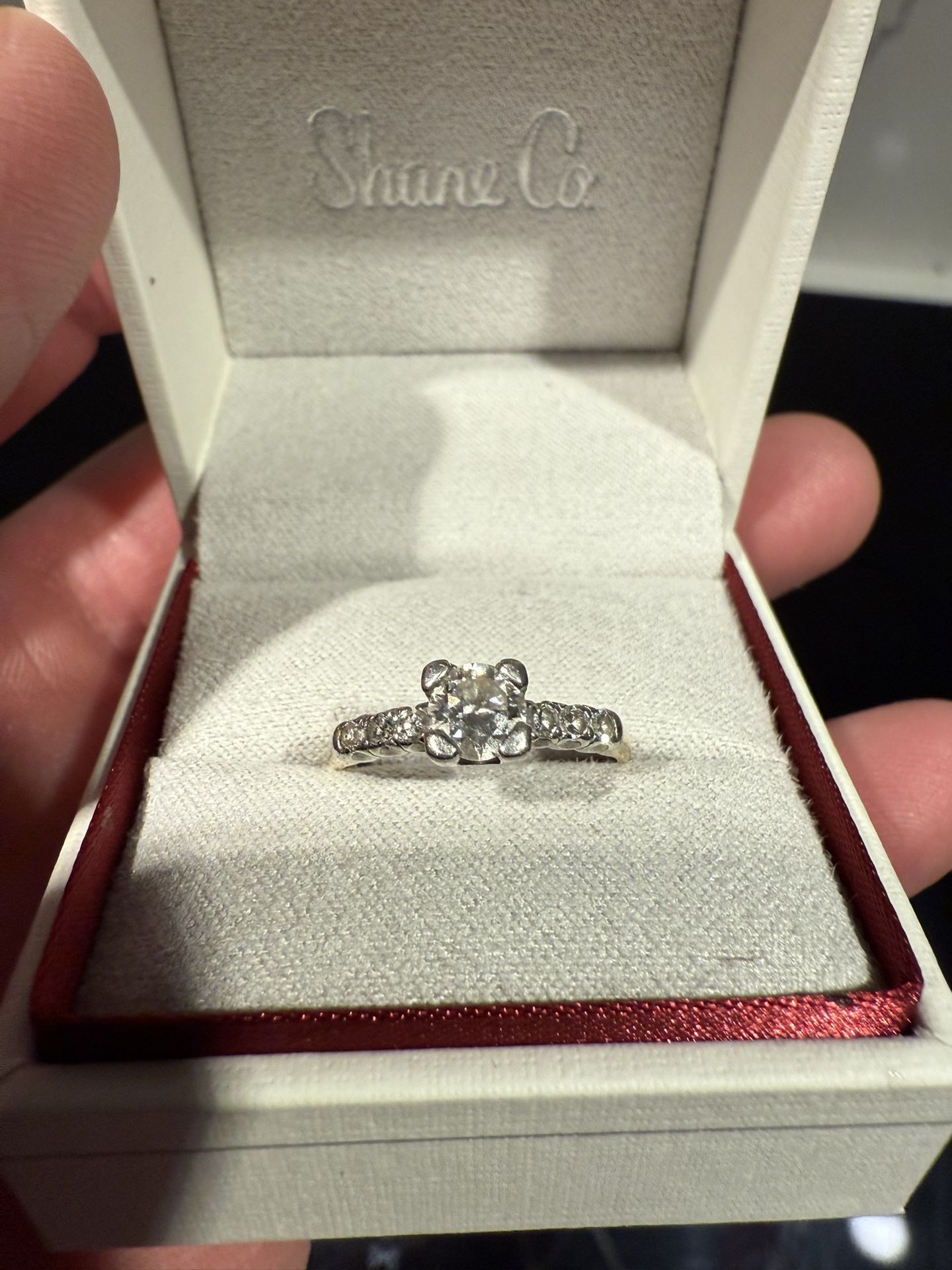Antique Engagement Wedding Ring Heritage Cut