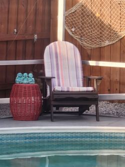 4-Piece Poolside Patio Set - 2 Adirondack Gliders & 2 Side Tables