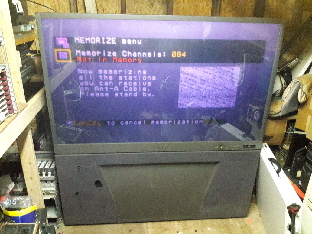 64 inch, Mitsubishi rear projection CRT HD television
