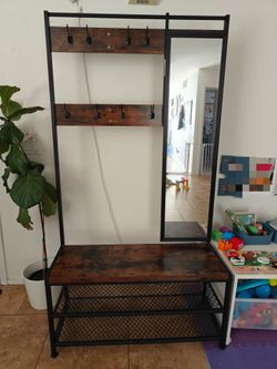 Entryway coat rack & shoe rack