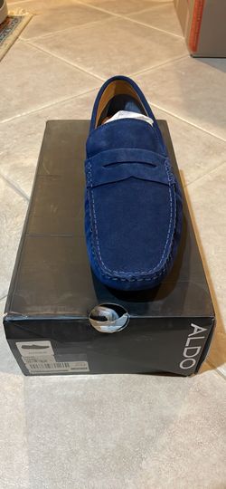 Mens Aldo Blue Suede Shoes