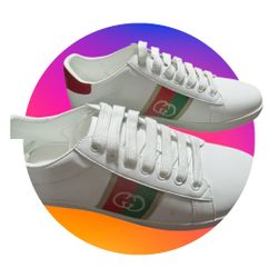 Unisex White Gucci Ace Sneakers