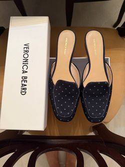 Veronica Beard MoritzNavy Mules