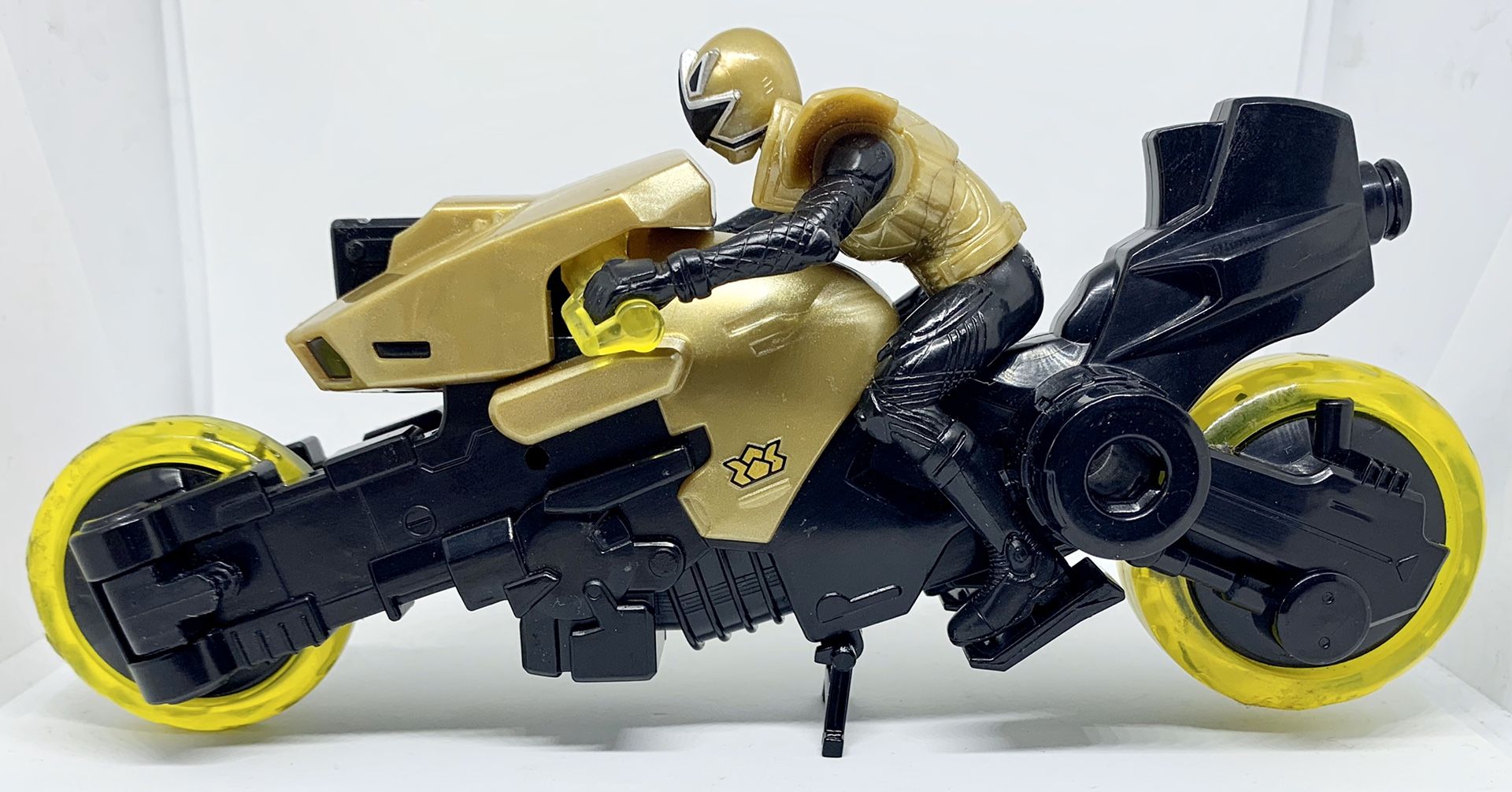 Power Rangers Samurai Shark Gold Cycle Motorcycle w/ Gold Ranger No Sword