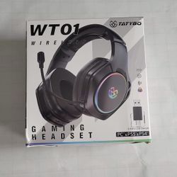 Tatybo Wireless Gaming Headset – 7.1 Surround, Noise Canceling Mic, 40+ Hr Battery