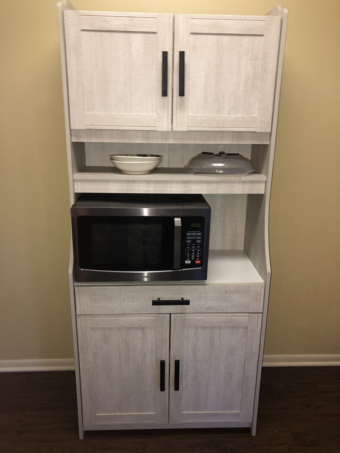 Baxton Portia Microwave storage kitchen cabinet