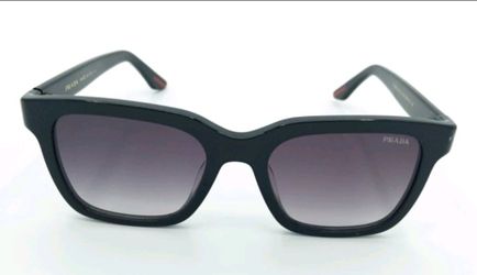 Prada Linea Rossa PS09Q Square Sunglasses Black Grey Gradient 52mm w/ Case