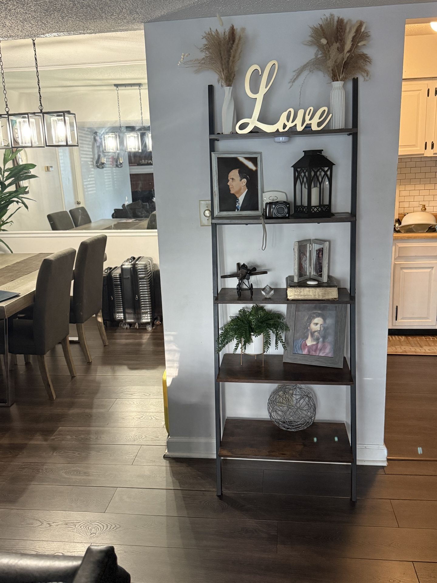 5 Tier Ladder Shelf Bookcase