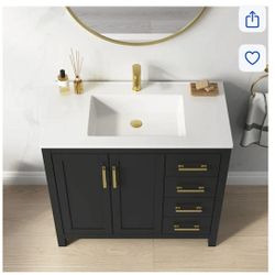 New 37 In Vanity In Box With Countertop 