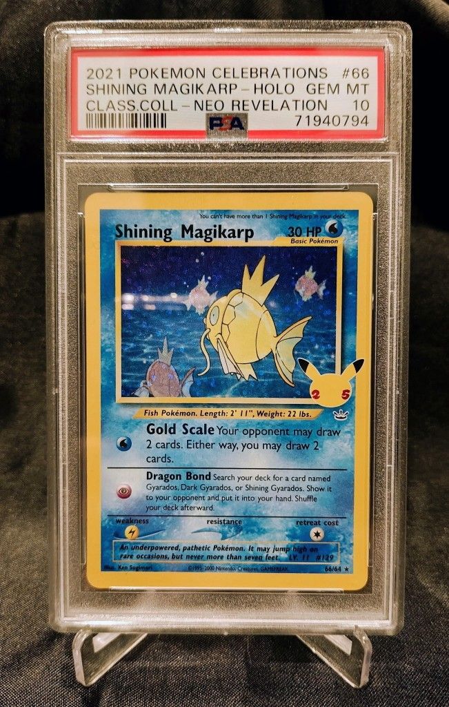2021 Pokemon Celebrations #66 Shinning MAGIKARP HOLO PSA 102021 Pokemon Celebrations #66 Shinning MAGIKARP HOLO PSA 10