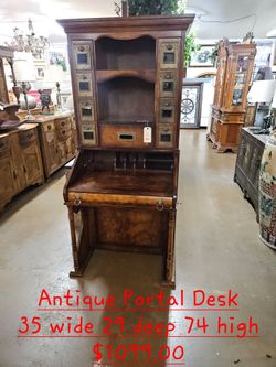 Antique Portal DeskWe are located at 2811 East Bell road. Another Time Around Furniture.