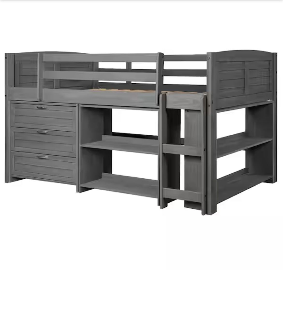 Donco Kids Twin Grey Loft Bed