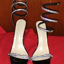 Strappy Heels With Bling