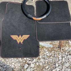 Wonder Women Steering Cover And Matching Follow Mats 