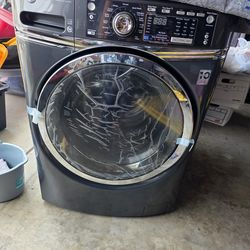 GE Frontload Washer in Titanium color
