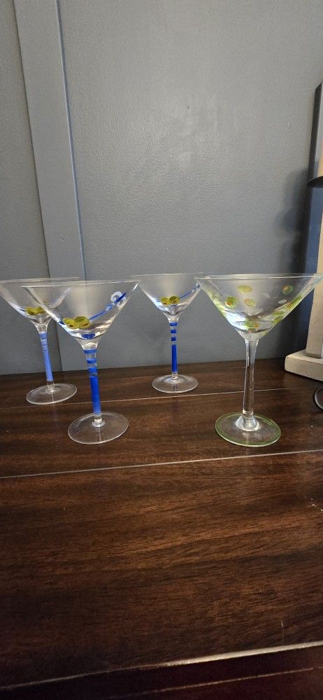 Painted Olive Glasses