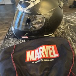 Marvel Punisher HJC CL-17 Full Face Motorcycle Helmet 