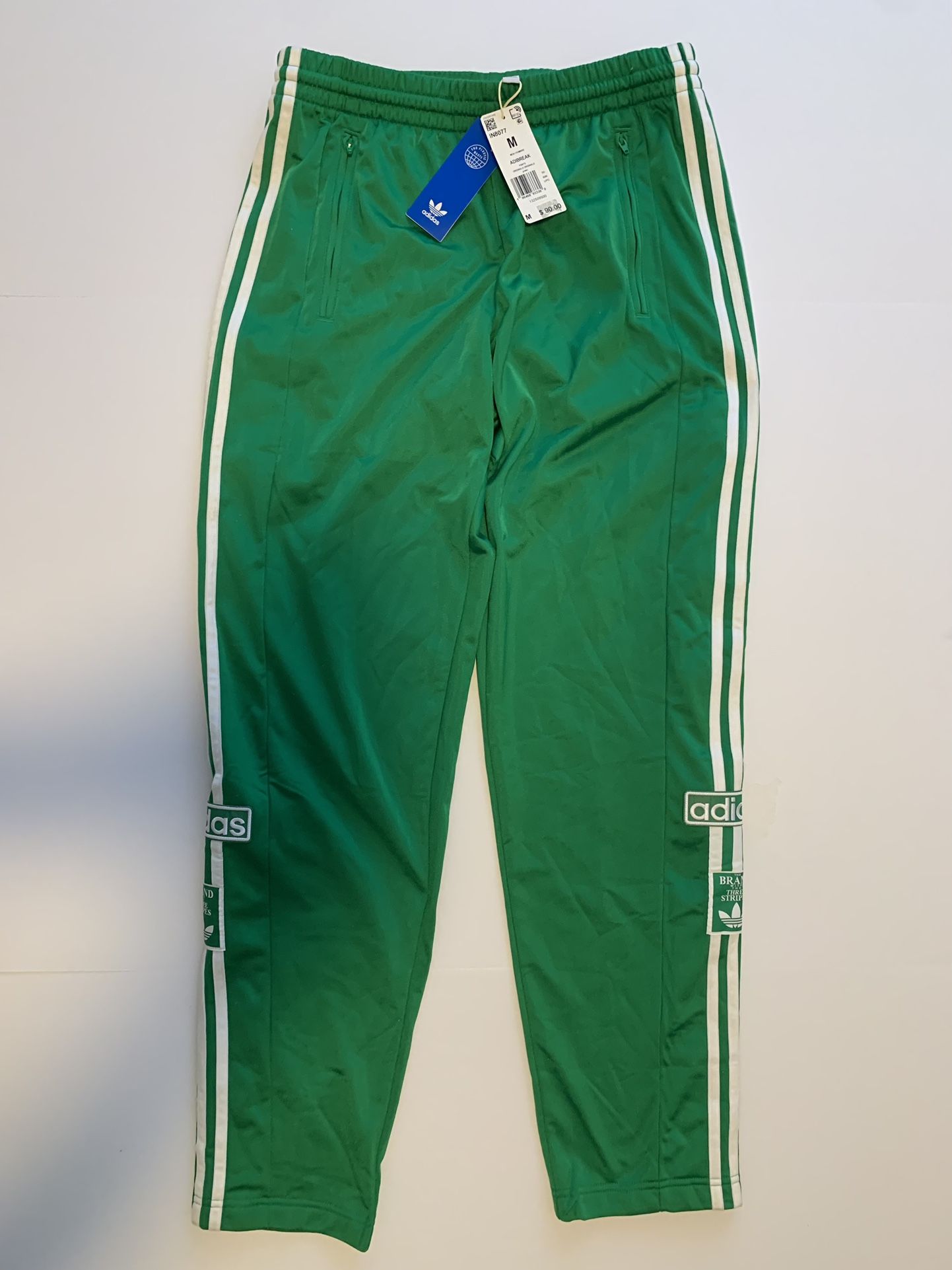 Adidas Breakaway Track Pants - Green, Size M