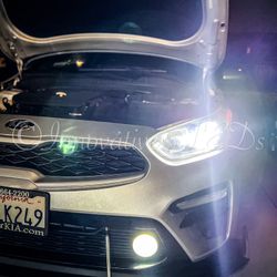 White 9005 HB3 LED Bulbs Headlight Conversion Kit High Beam Bright 
