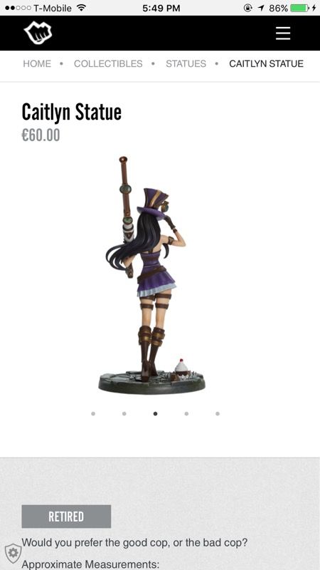 League of Legends Caitlyn Statue